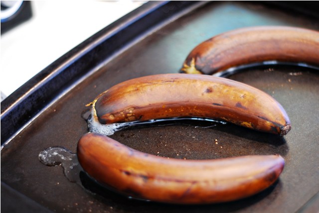 Bananas after roasting