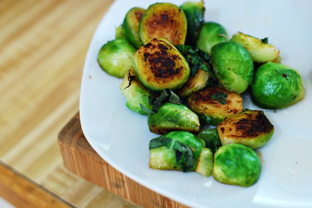 Pan Roasted Brussels Sprouts