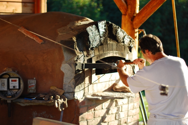 Outdoor stone oven at Merridale Cidery