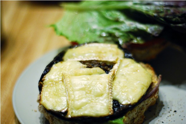 Delicious and juicy portobello burgers