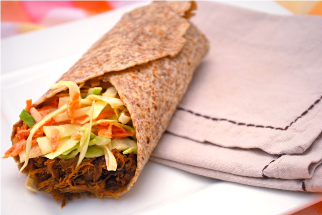 Pulled Pork Wrap with Coleslaw