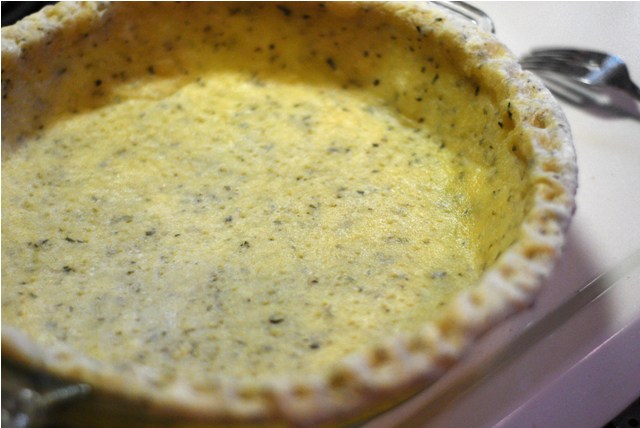 Savory crust for quiche