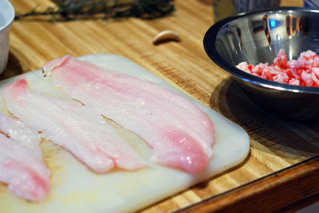 Shrimp Stuffed Sole Fillets