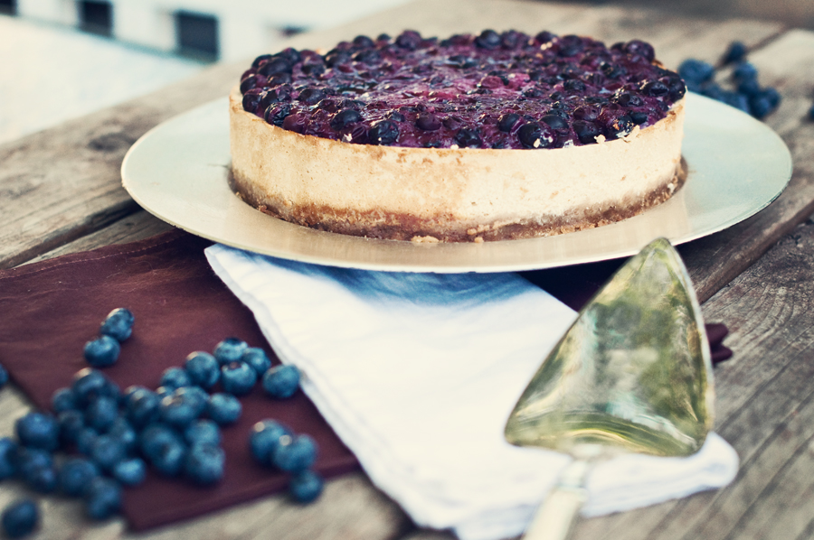 Blueberry Topped Cottage Cheesecake