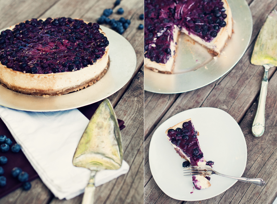Blueberry Topped Cottage Cheesecake
