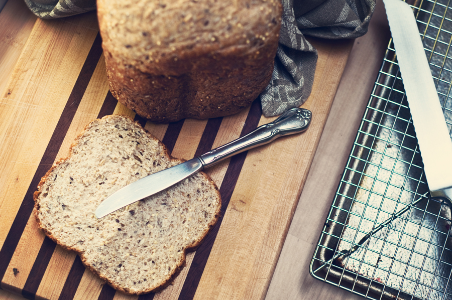 Bread Maker Bread (Basic White Loaf) - Little Sunny Kitchen