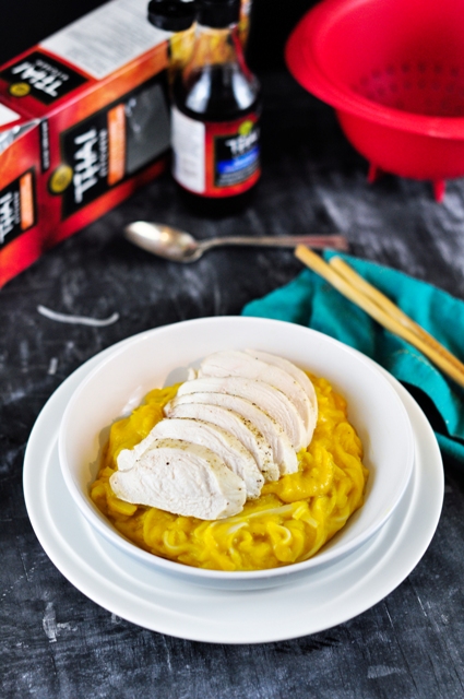 Creamy Chicken Winter Squash Linguine