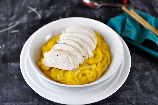 Creamy Chicken Winter Squash Linguine