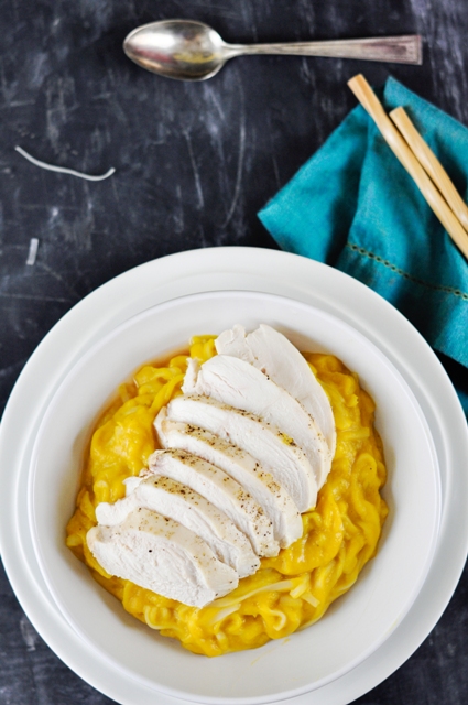 Creamy Chicken Winter Squash Linguine