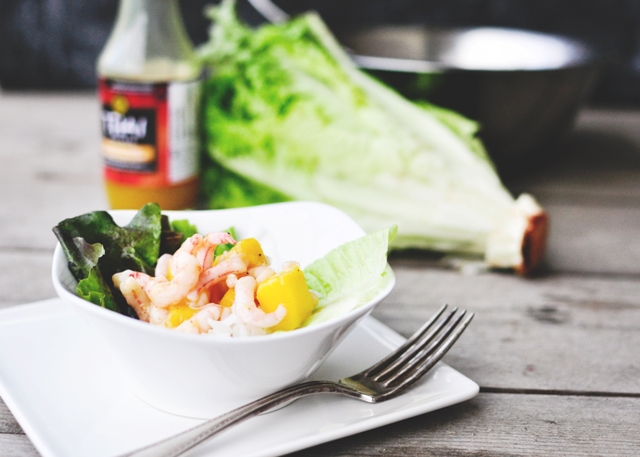 Mango Shrimp Spicy Lettuce Rice Cups