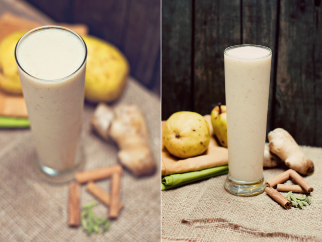 Pear Ginger Smoothie Diptych 1-2