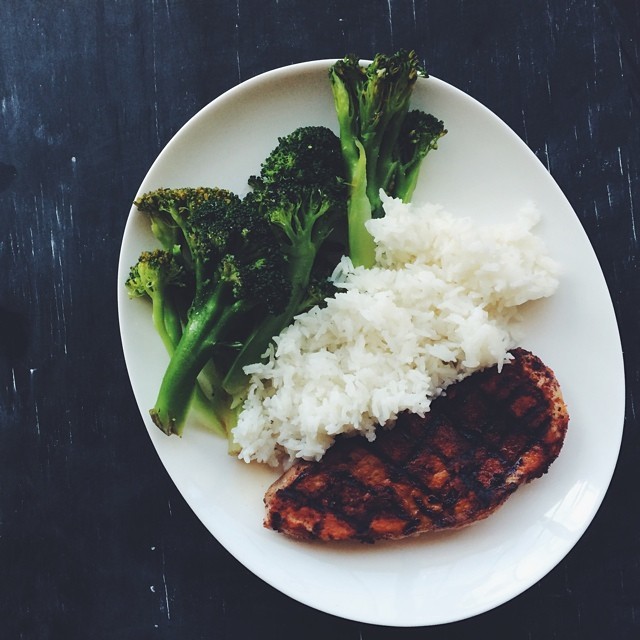 pork chop and rice